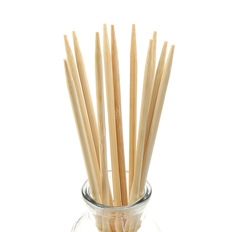 Disposable Bamboo Wooden Kebab Skewers Bamboo Sticks for BBQ Use Customized logo