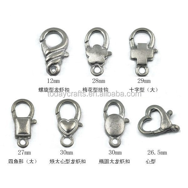 2015 Wholesale bulk top quality bronze chain and key ring lobster claw clasp