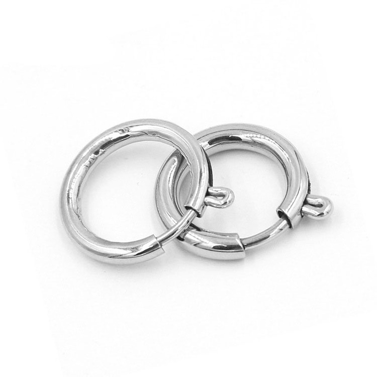 Many sizes Stainless steel spring ring clasps 18k Gold clasps