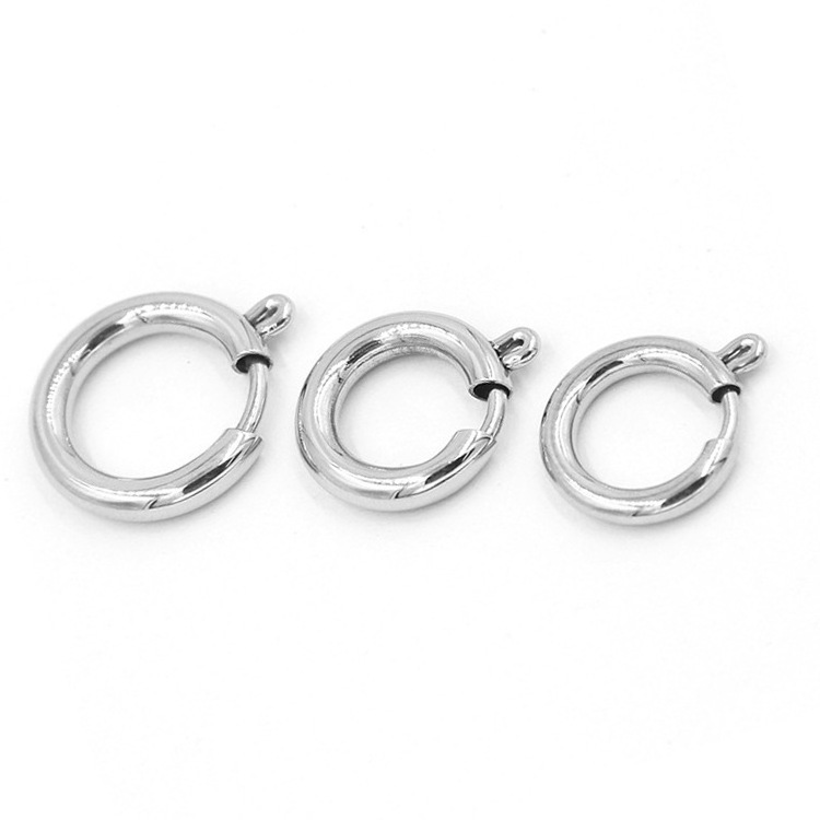 Many sizes Stainless steel spring ring clasps 18k Gold clasps