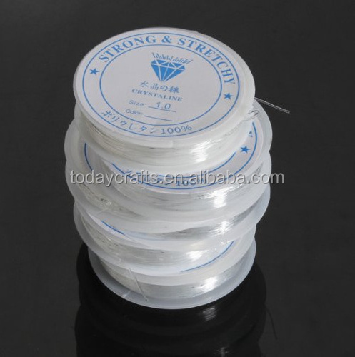 0.8mm White Clear Stretch TPU Elastic Crystal Line Thin Jewelry Making Beading Cord String Wire/Cord/String/Thread