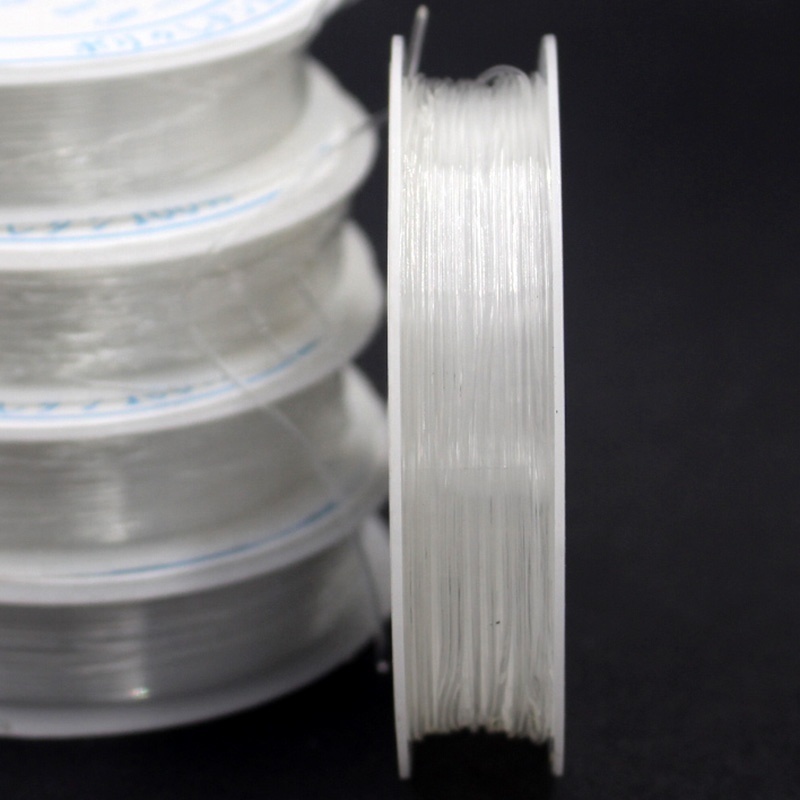 0.8mm White Clear Stretch TPU Elastic Crystal Line Thin Jewelry Making Beading Cord String Wire/Cord/String/Thread