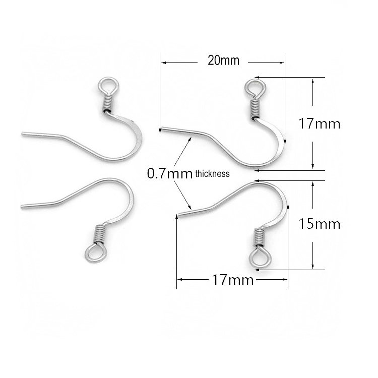 gold color 316 stainless steel earring hooks