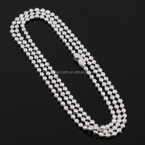 Wholesale High Quality Custom metal Ball Chain Bead Golden Silver with Connector Cheap Ball Chain necklace