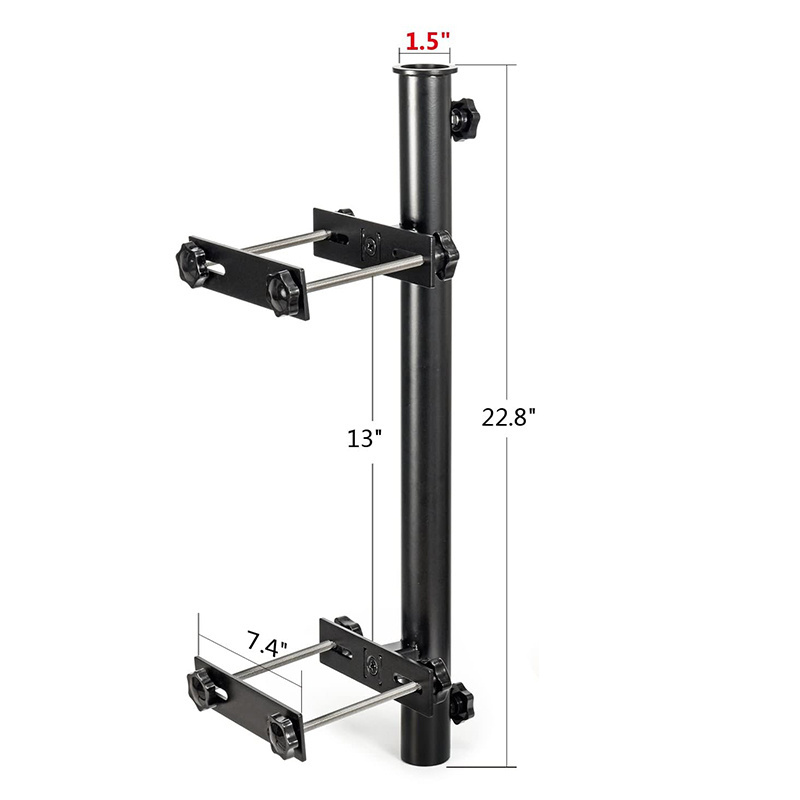 Patio Adjustable Umbrella Holder Stand Heavy-Duty Steel Sun Umbrella Clamp Flag Pole Fixed Clip for Deck Beach