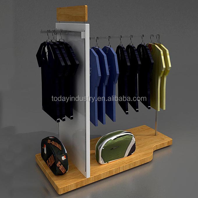 men's clothing shop interior design wall mounted clothes hanger rack metal shoe display rack