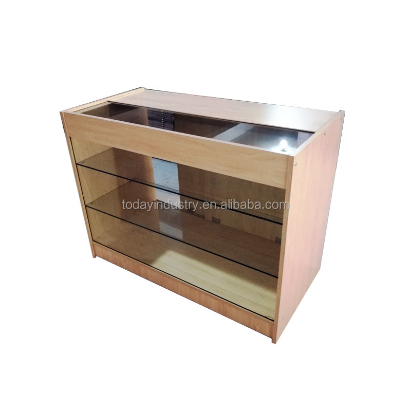 Wooden material reception desk front desk counter