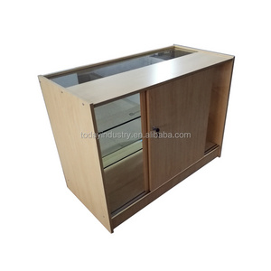 Wooden material reception desk front desk counter