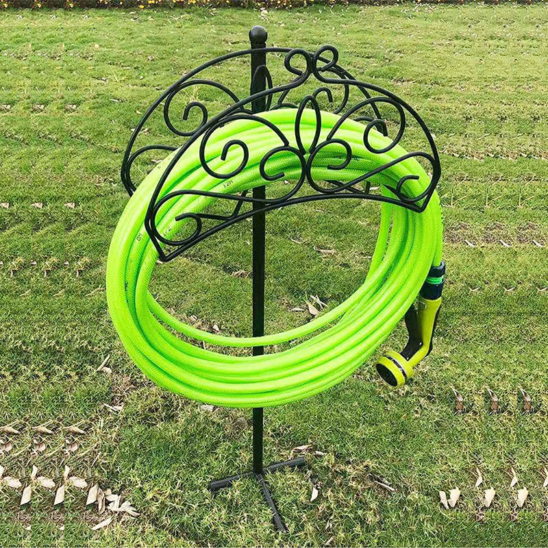 Metal Mobile Garden Hose Holder Hanger Kid Heavy Duty Ground Freestanding Reel Garage Gardens Hoses Holders