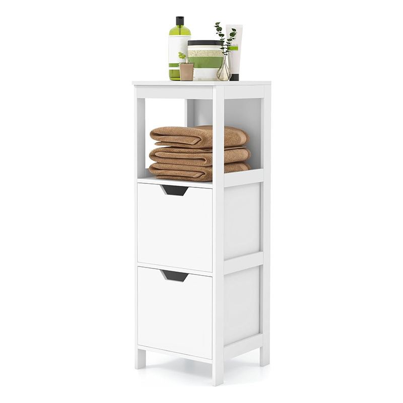 Modern Bathroom Storage Cupboard Cabinet with Drawers Wooden Toilet Towel Storage Shelf