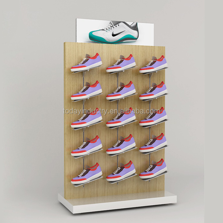 wall mount shoe shop display shelf shoes store table display ideas unit rack stand