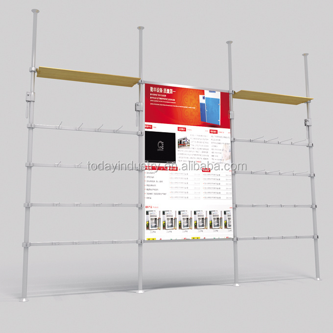 Fashion aluminium display rack clothes display rack for shop advertising equipment