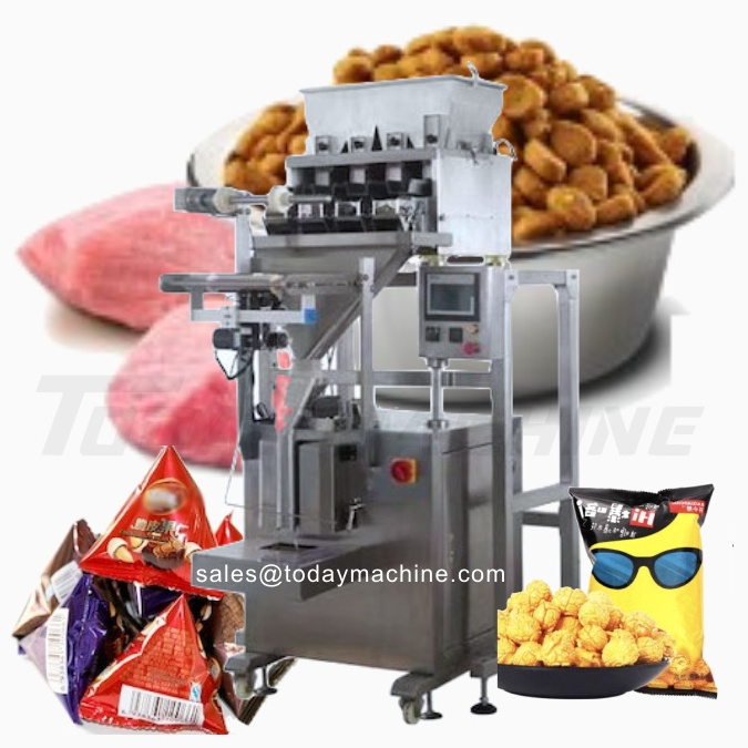 Vertical packing machine with 4 heads linear weigher