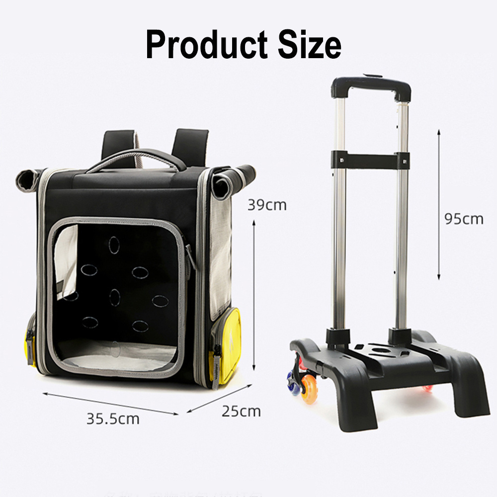 Wholesale Small Animals Cages Carriers Backpack Clear Pet Carrier Luggage With Wheels