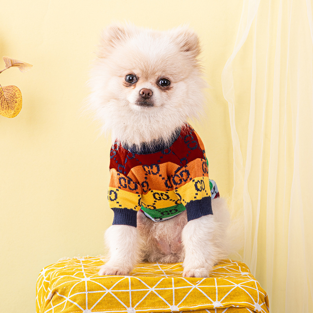 Cat Dog Sweater Dog Jumpers Sweater Pullover Jacquard Pet Clothes Knitted Dog Sweaters