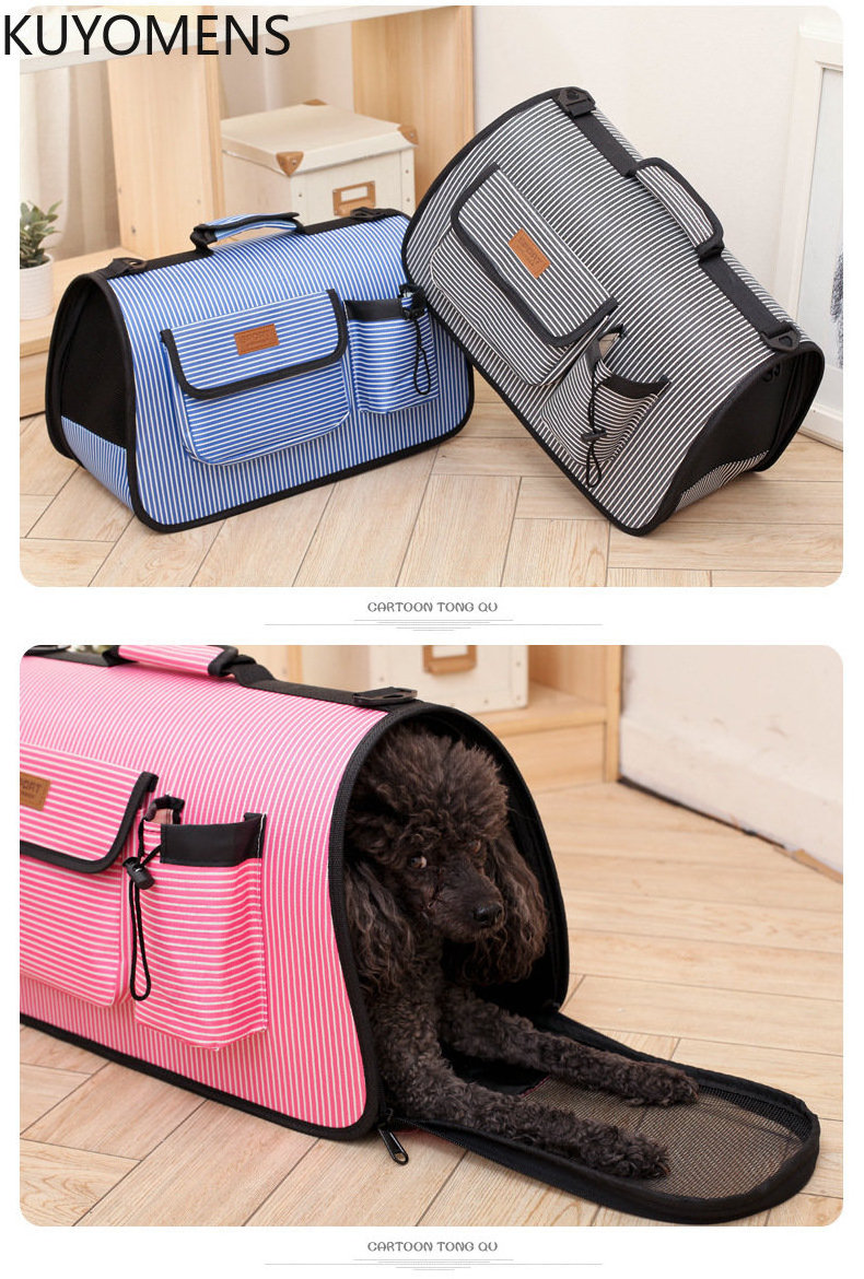 2023 New Portable Pet Travel Foldable Oxford Fabric Dog Cat Bicycle Basket Pet Carrier Pet Backpack