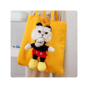 2022 New Cartoon Sling Shoulder Carrier Tote Pet Bags, Canvas Pet Carrier Bag For Small Cats Dogs Puppies