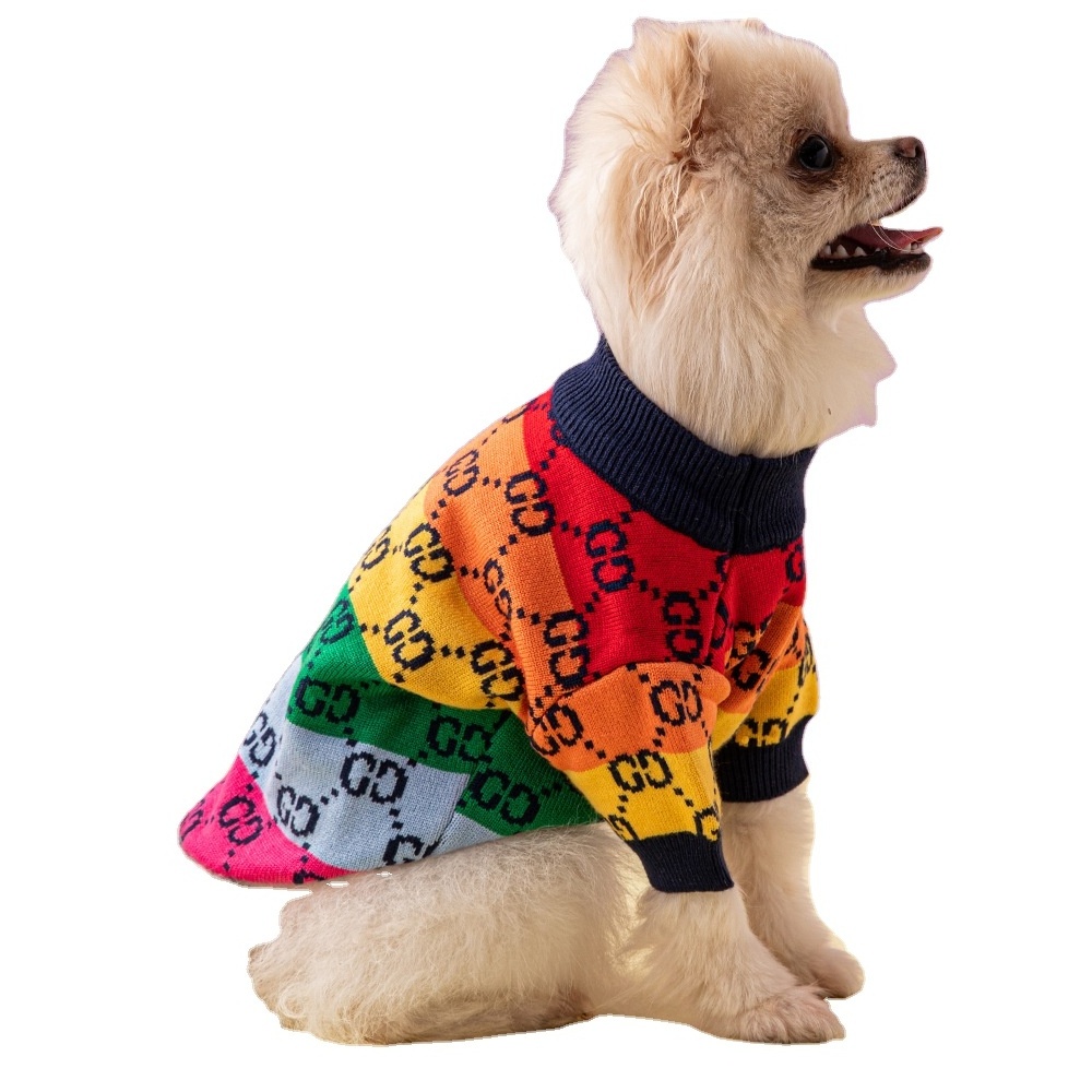 Cat Dog Sweater Dog Jumpers Sweater Pullover Jacquard Pet Clothes Knitted Dog Sweaters