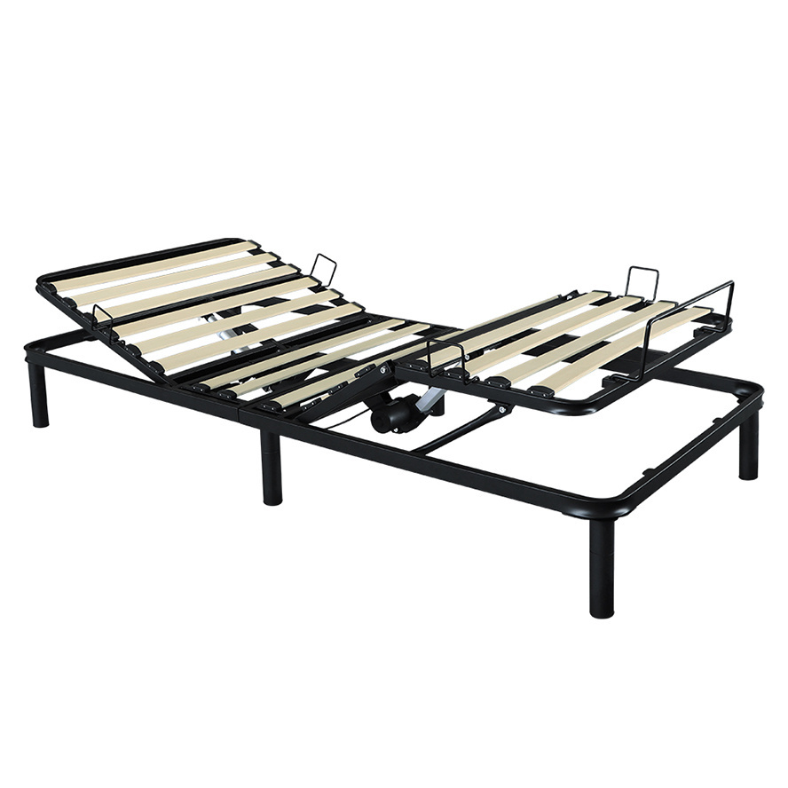 Todly factory wholesale  Adjustable bed Double folding bed frame  Wooden Slatted Beds base Zero Gravity wireless remote