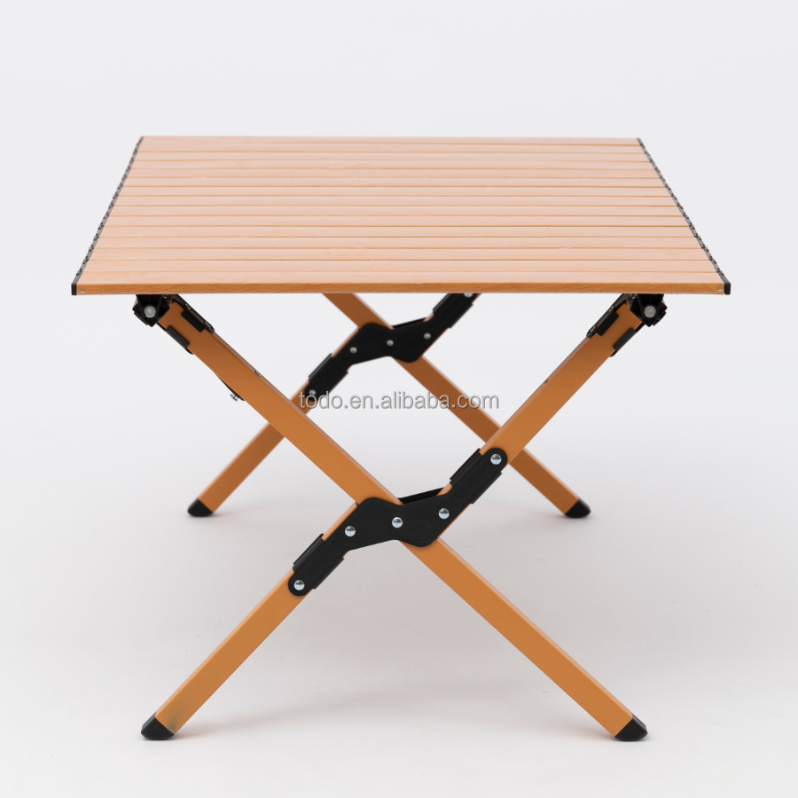 Portable Roll up Folding Table Mini Camping Chair Picnic Table Foldable Outdoor Folding Camping Table Metal Iron Powder Coating