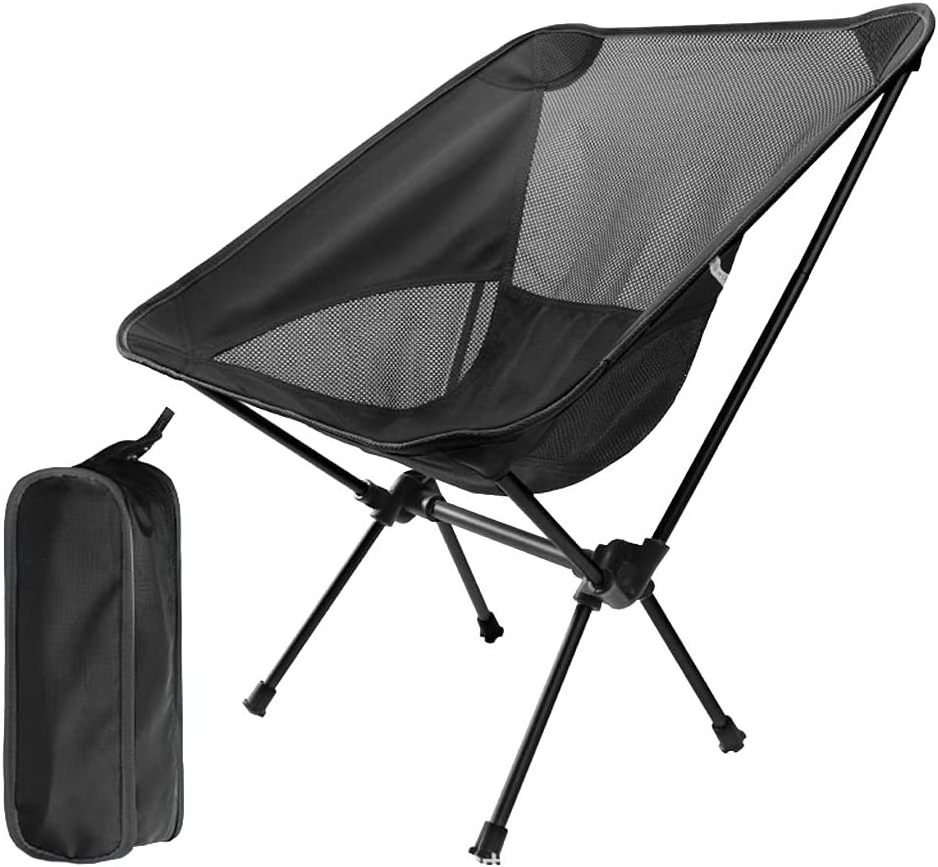 Travel Lightweight Aluminum Ground Folding Chair Beach Chair Outdoor Camping Chair