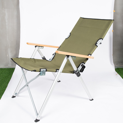 Portable Patio Lounge Deck Adjustable Backrest Reclining Beach Chair Metal Aluminum Modern Outdoor Folding Camping Chairs