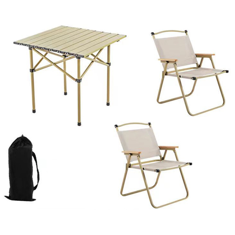 Folding Camping Table and Chair Set Portable Outdoor Camping Furniture Travel Outdoor Table and Chair Aluminum Alloy Modern TODO