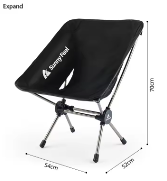 Sunnyfeel moon chair foldable camping chairs outdoor camping portable folding aluminum alloy fishing stool beach