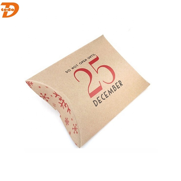 Small Custom Color Paper pillow shape box gift packaging for wedding Candy Snack Packing