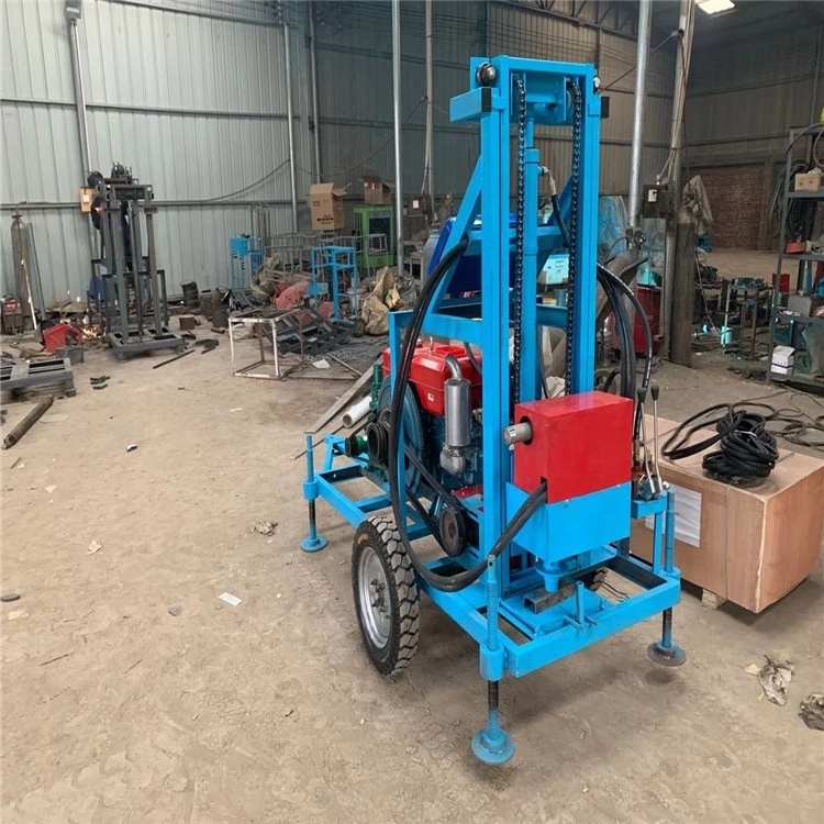 Professional Diesel Engine Borehole water well drilling rig machine 100m Depth Rock drillers