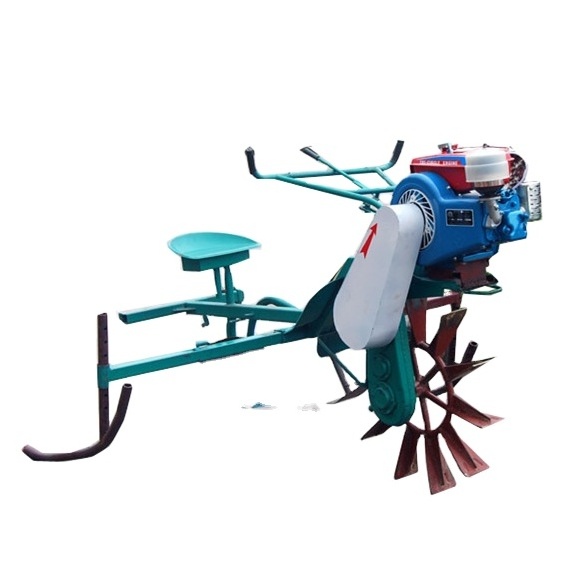 Mini two wheels water paddy hand tractor rotary tiller price