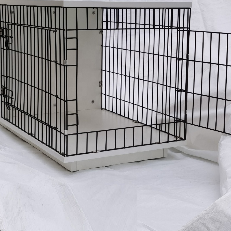 Indoor Pet Crate Dog Cage Metal Wire Pet Crate House Factory New Breathable Kennel a Wholesale Travel Durable Portable Indoor