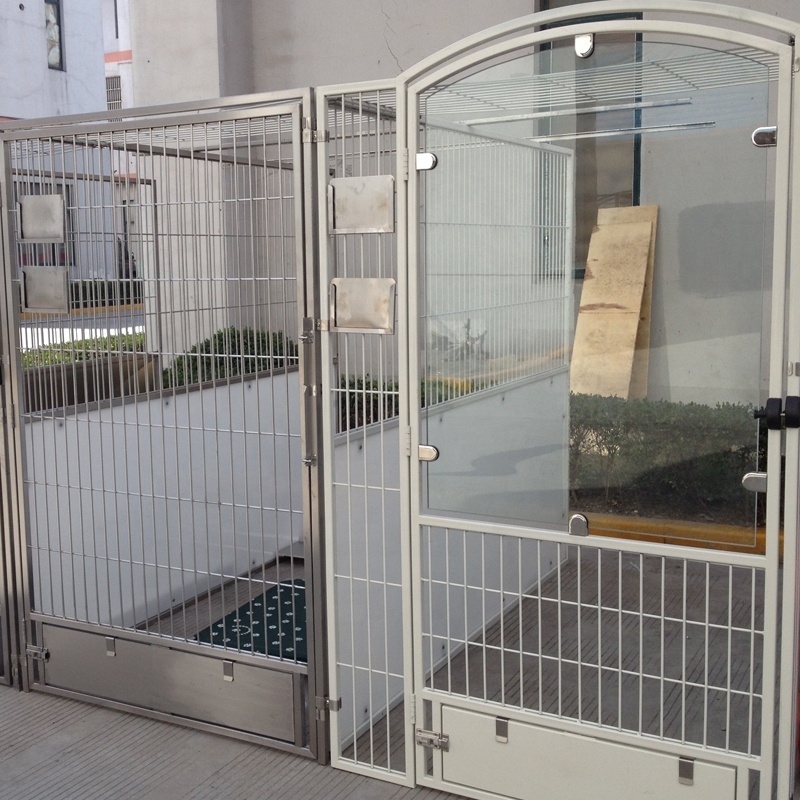 Dog kennel runs AEOLUS factory Wholesale customize Stainless steel Walk-in cage System Large Dog dog kennel runs