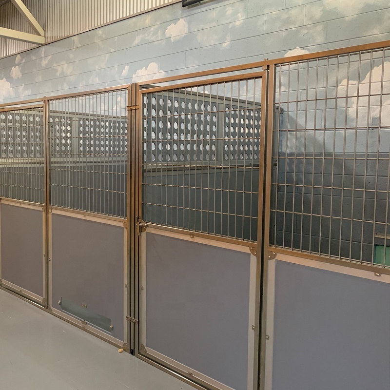 Dog kennel runs AEOLUS factory Wholesale customize Stainless steel Walk-in cage System Large Dog dog kennel runs