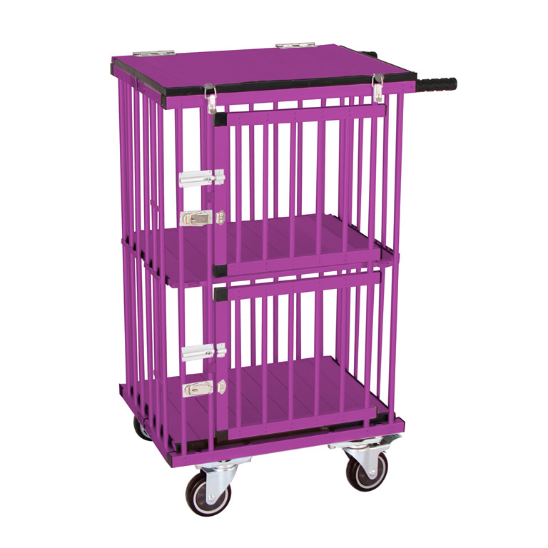 KB-514NAT Aeolus Aluminum Foldable Pet Cage Dog Trolley China factory supply new design pet trolley