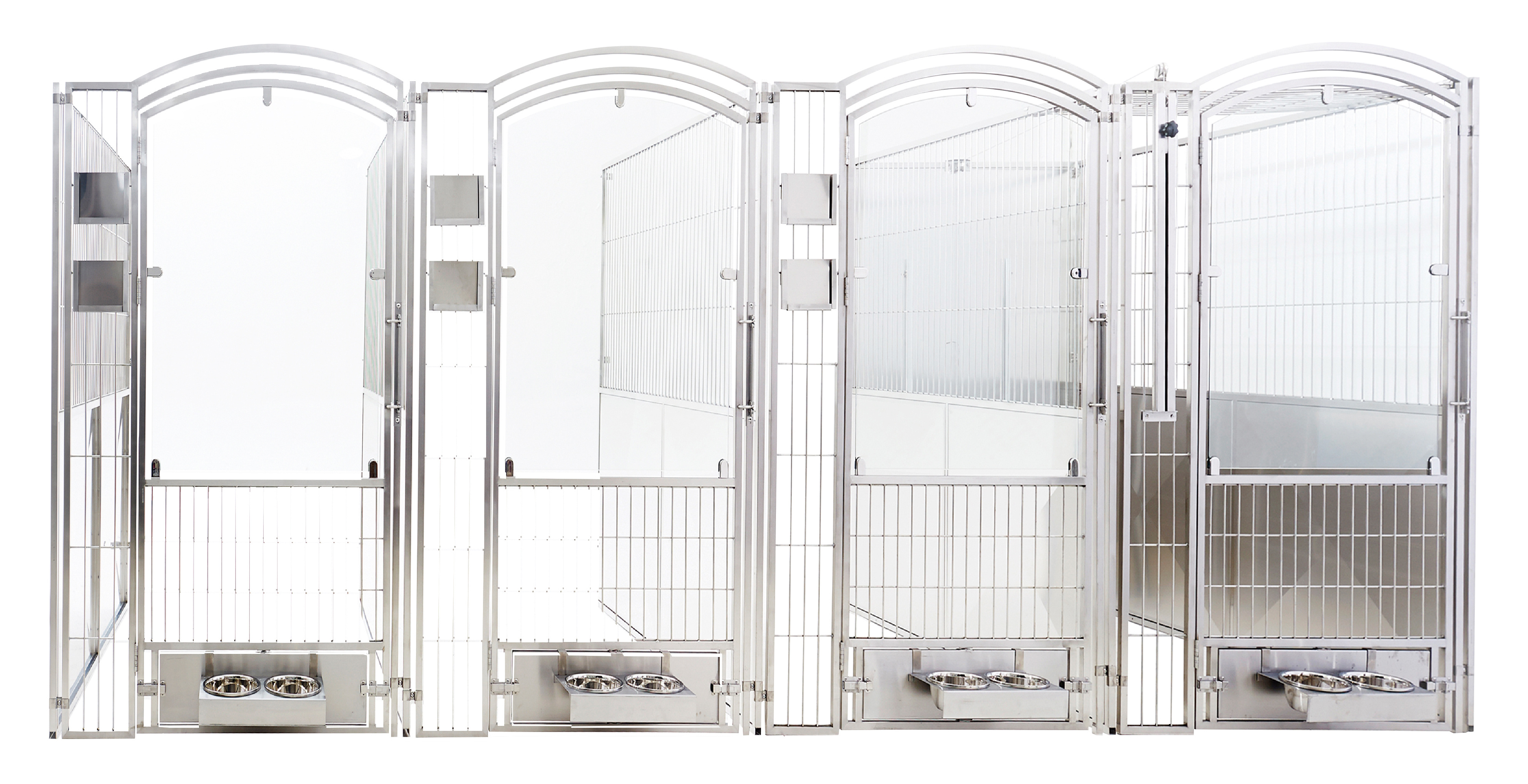 Dog kennel runs AEOLUS factory Wholesale customize Stainless steel Walk-in cage System Large Dog dog kennel runs