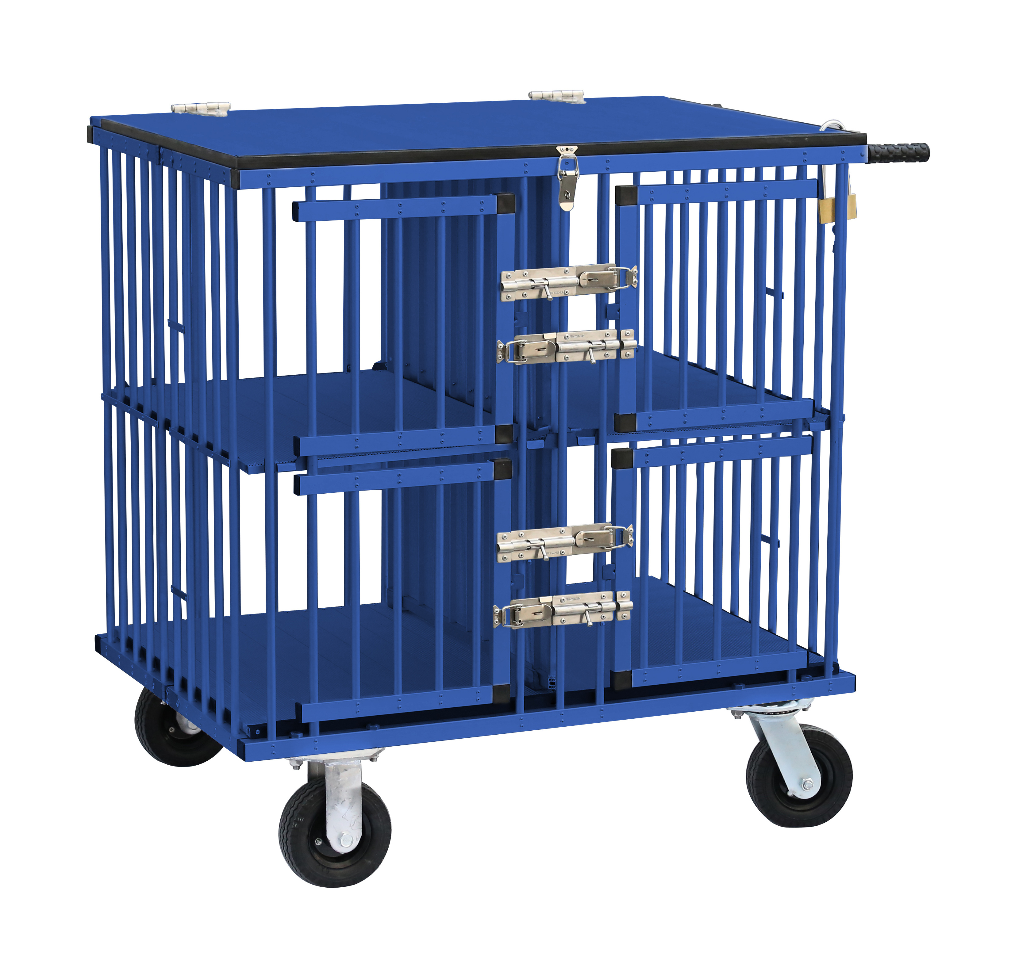 KB-511Wholesale durable locks aluminum pet cage travel carrier pet grooming cart