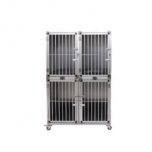 KA-506 Compound Aluminum Dog Kennel Modular Pet Dog Cage Crates with Wheels