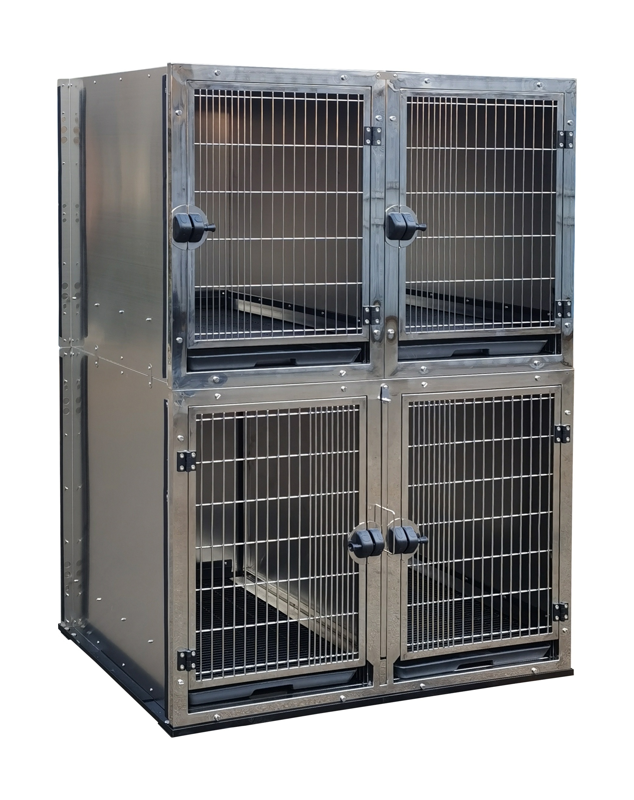 KA-505-201 Heavy Duty Dog Kennel Stainless Steel Pet Modular Cages Crates for Large Dogs