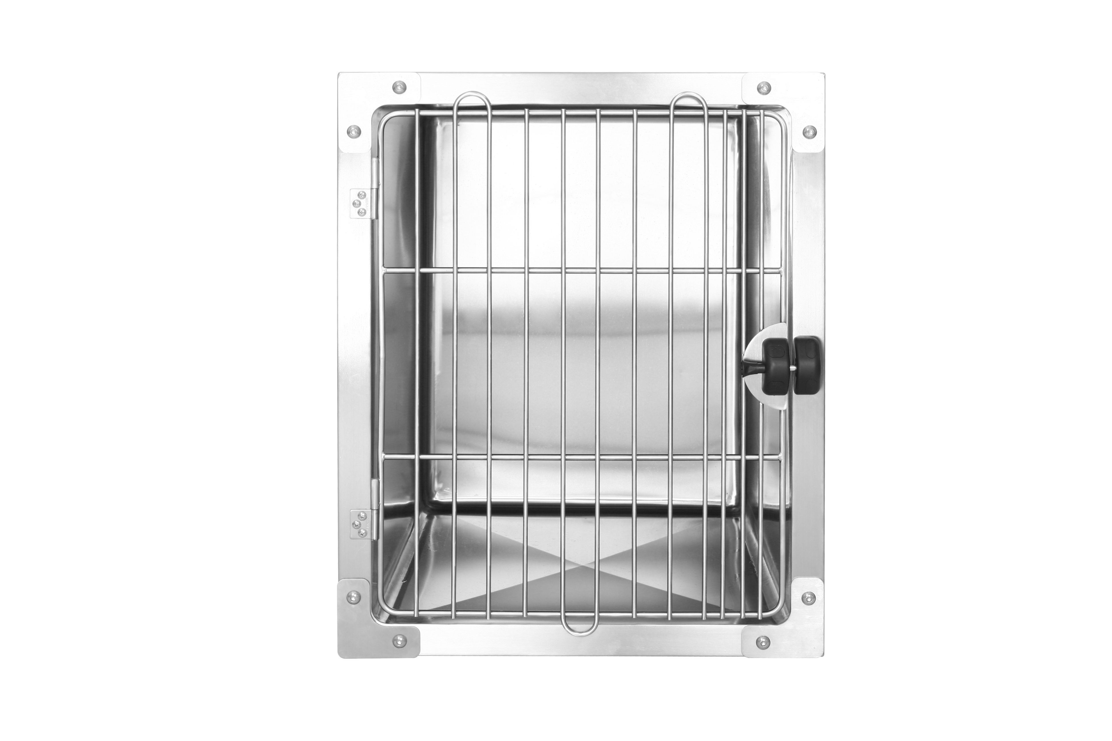 KA-509 Wholesale Durable Pet Cages Rounded Corner Hospital Stainless Steel Dog Cages With Separator