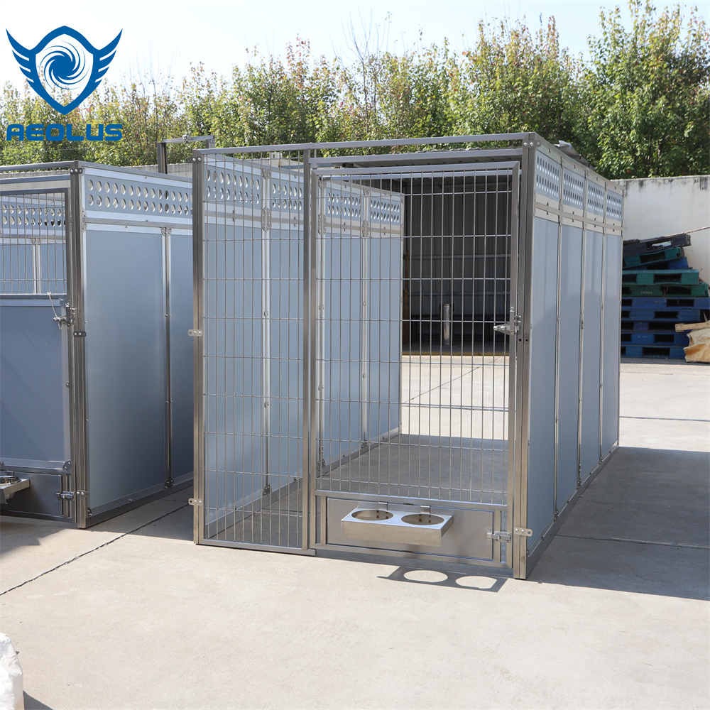 Waterproof Dog Kennel with Floring Dog Kennel Low Noise Panels 3D with Plastic Flooring for Dog Kennel