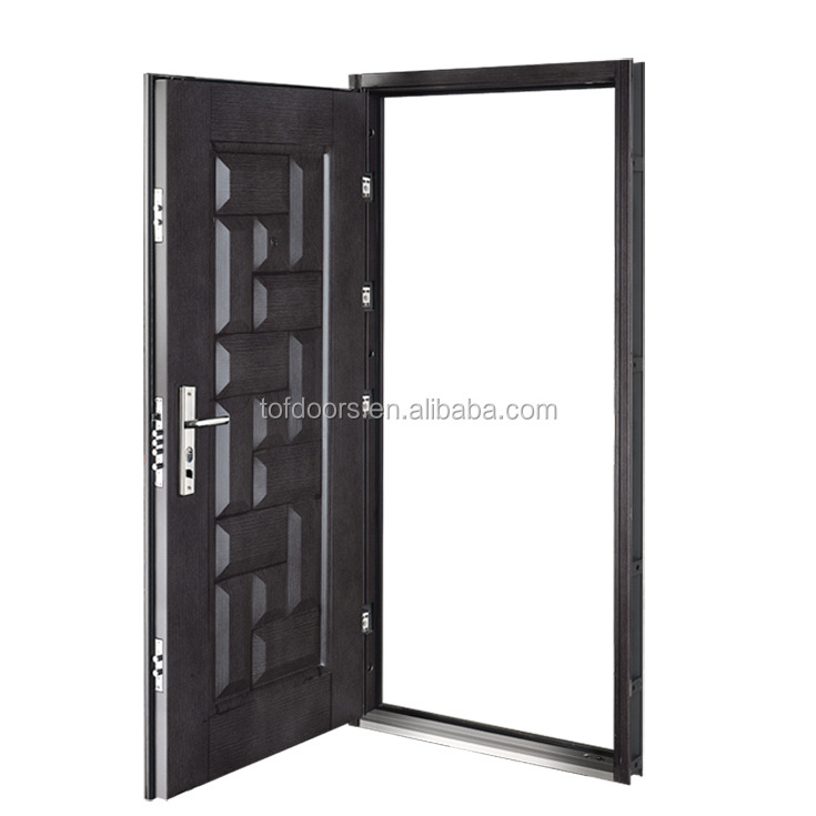 S.S Handle Soundproof Solid Durable Front Exterior Security Doors Design For House