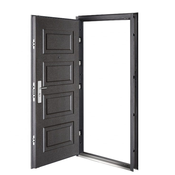 High Security Steel Door Simple Design Turkish Safety Iron Door Made in China Swing Graphic Design Exterior Free Spare Parts