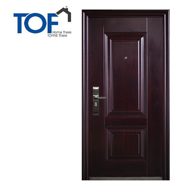 Supply Apartment Front Main Door Single Swing Security  Metal Entrance Door Design With Advanced Security Lock