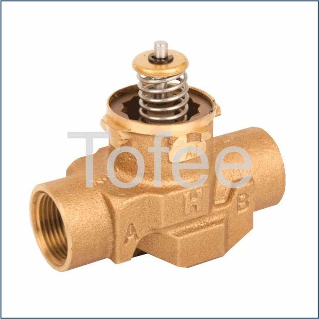 Rotary Actuator 3 way Brass Motorized Thermostatic Water Mixing Proportional Diverting Valve with express delivery