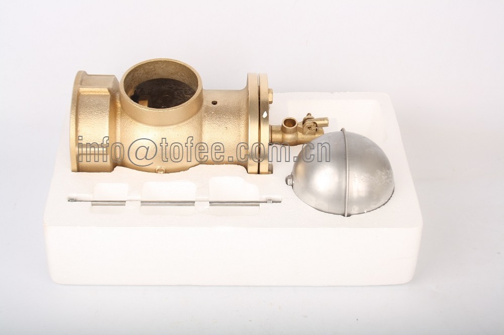 Threaded Brass Floating Valve with SS ball (DN15, 20, 25, 32, 40, 50, 65, 80, 100)