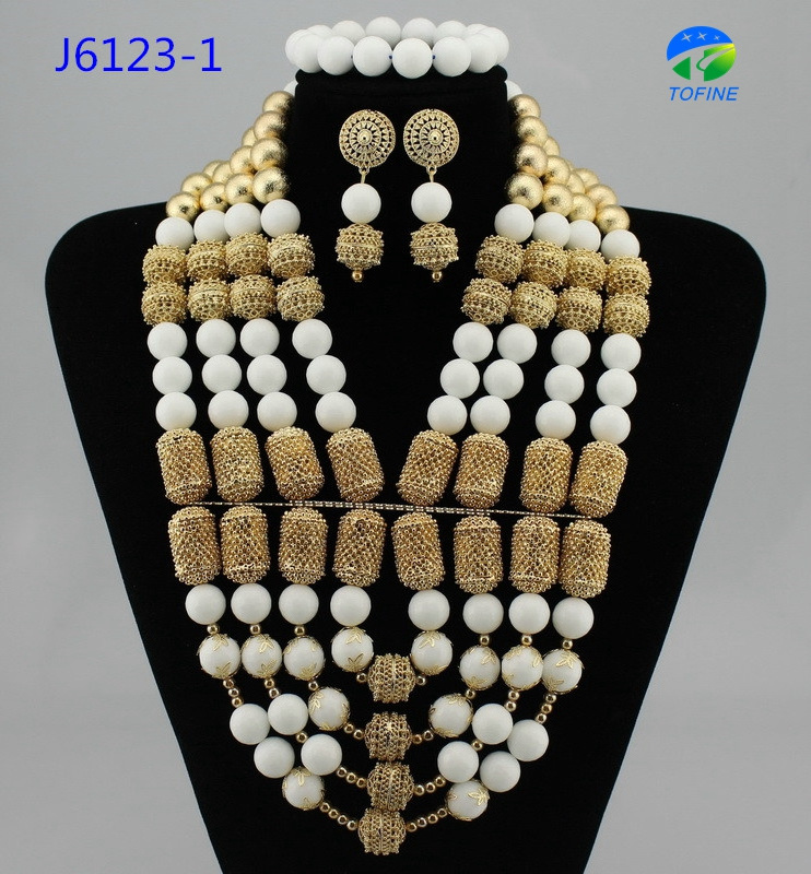 2019 High quality  beautiful indian beads jewelry sets bridal african beads for jewelry making