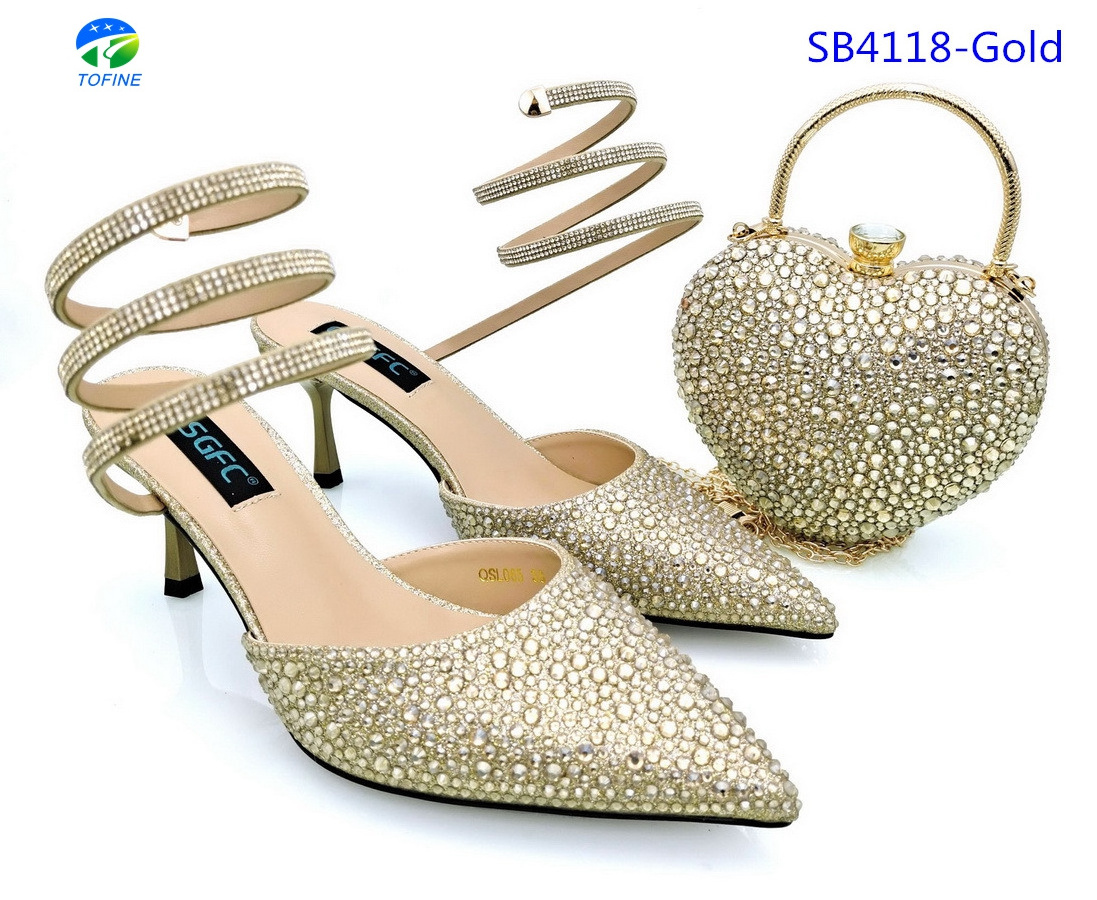 July shoes bag set exquisite wrap around ankle high heels match heart shaped handbag 1set