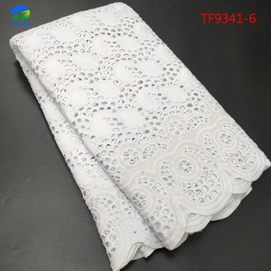 Popular nigeria swiss voile cotton lace swiss filtex party lace fabric hollow pattern swiss lace