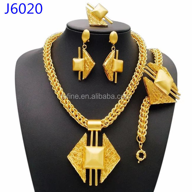 Exquisite hot sale italian gold jewelry sets high quality 18k gold jewelry